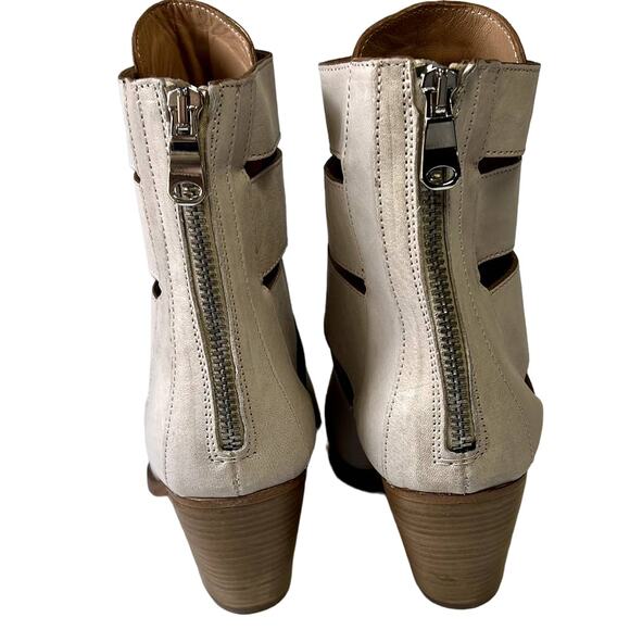 Free People Beige Ankle Boots with Metallic Tips - Picture 3 of 13
